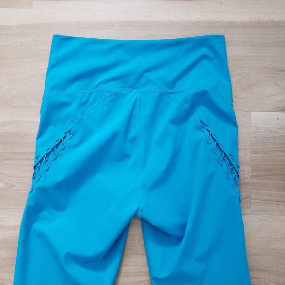 Nike Dri-Fit Boutique Bungee Training Tights Bright Blue Size Small Petite - Picture 9 of 10